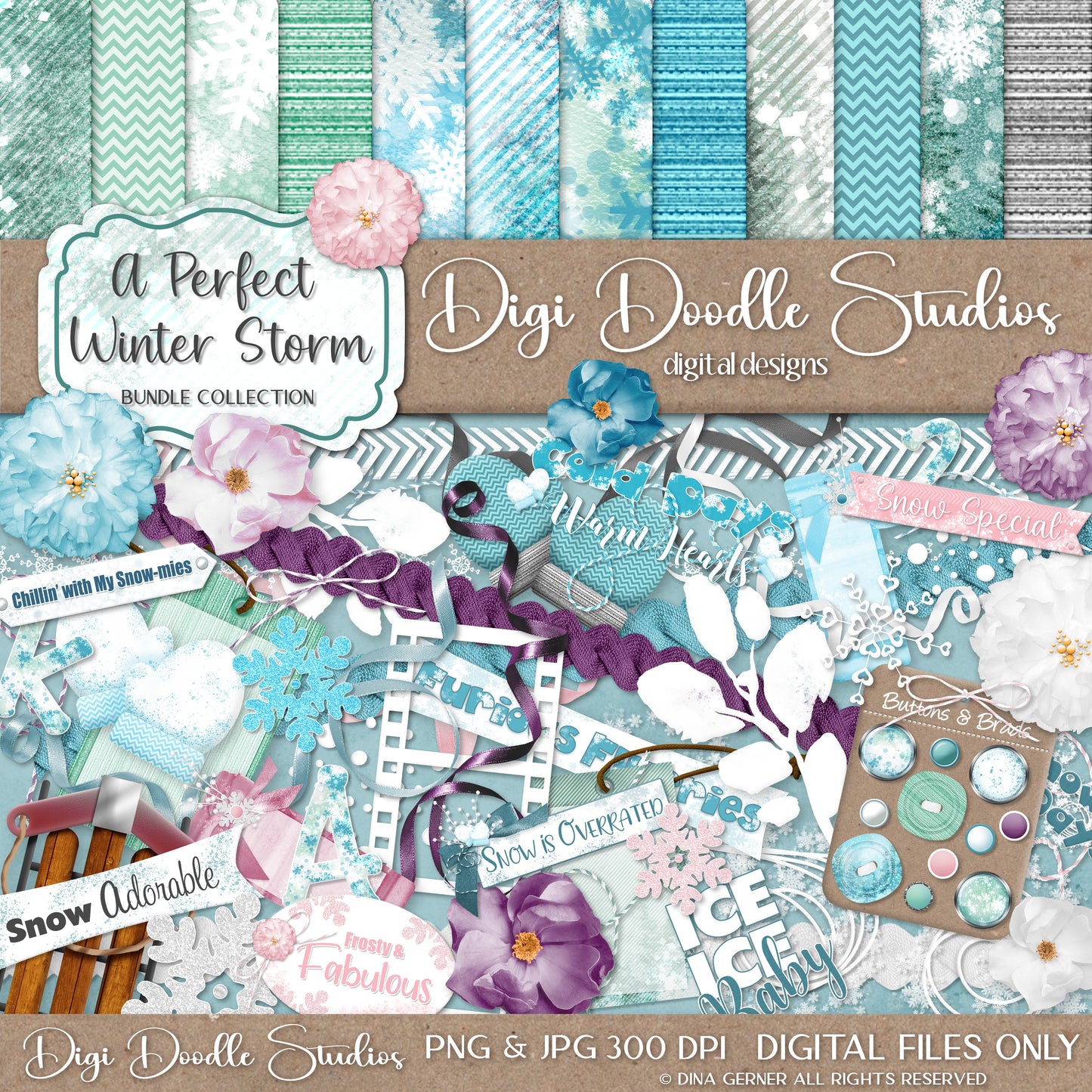 A Perfect Storm Digital Scrapbook Bundle Collection