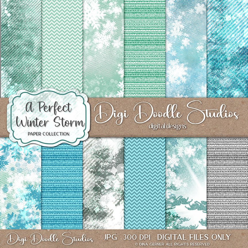 A Perfect Storm Digital 12 x 12 Pattern Paper Collection