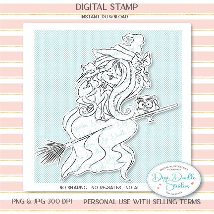 Arabella Grimm Halloween Digi Stamp