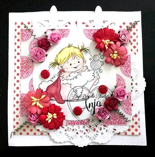Bailey's First Bubble Bath Digi Stamp