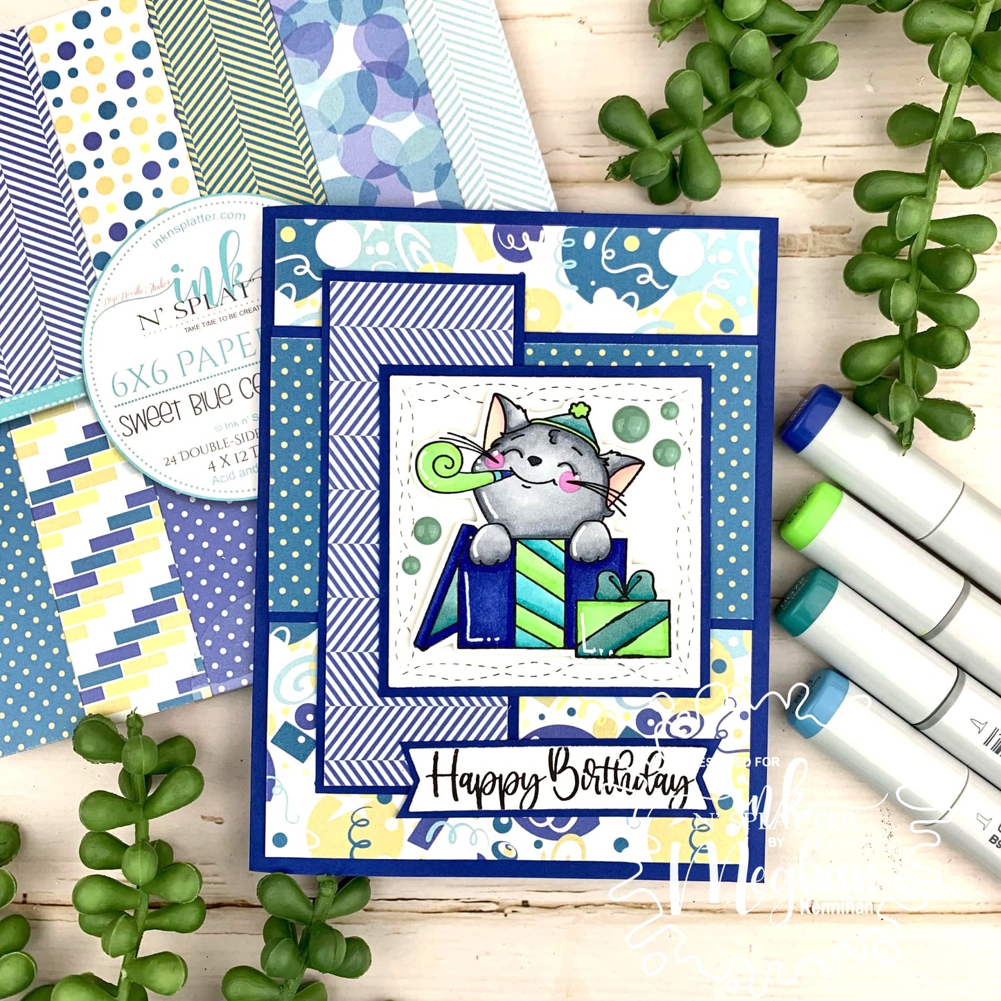 Sweet Blue Celebrations 6x6 Pattern Paper