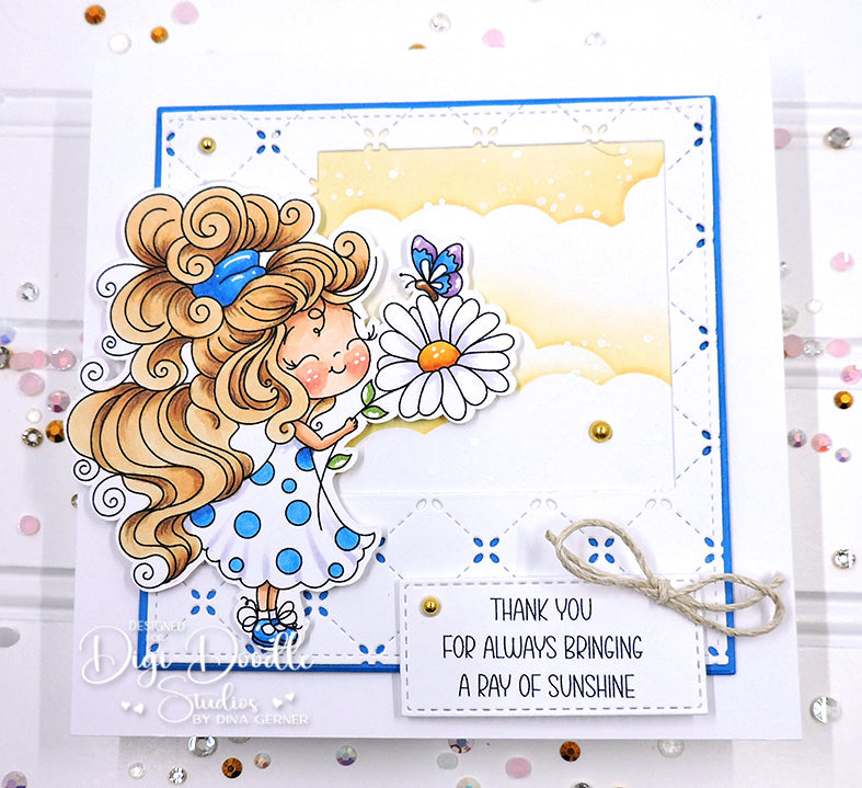 Leona Flower Girl Digi Stamp