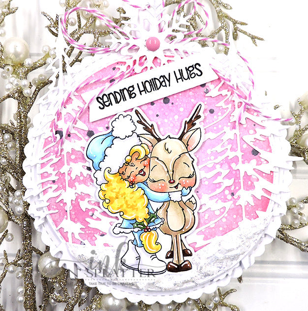 Holly Reindeer Hugs Stamp Set