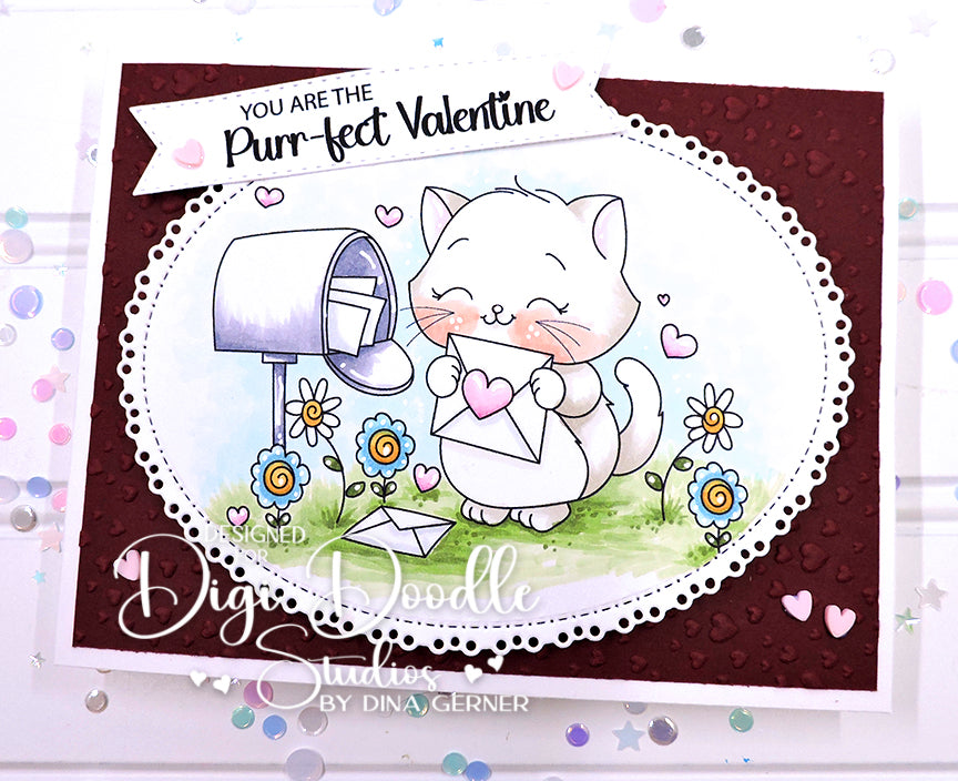 Maisy Valentine Kitty Digi Stamp