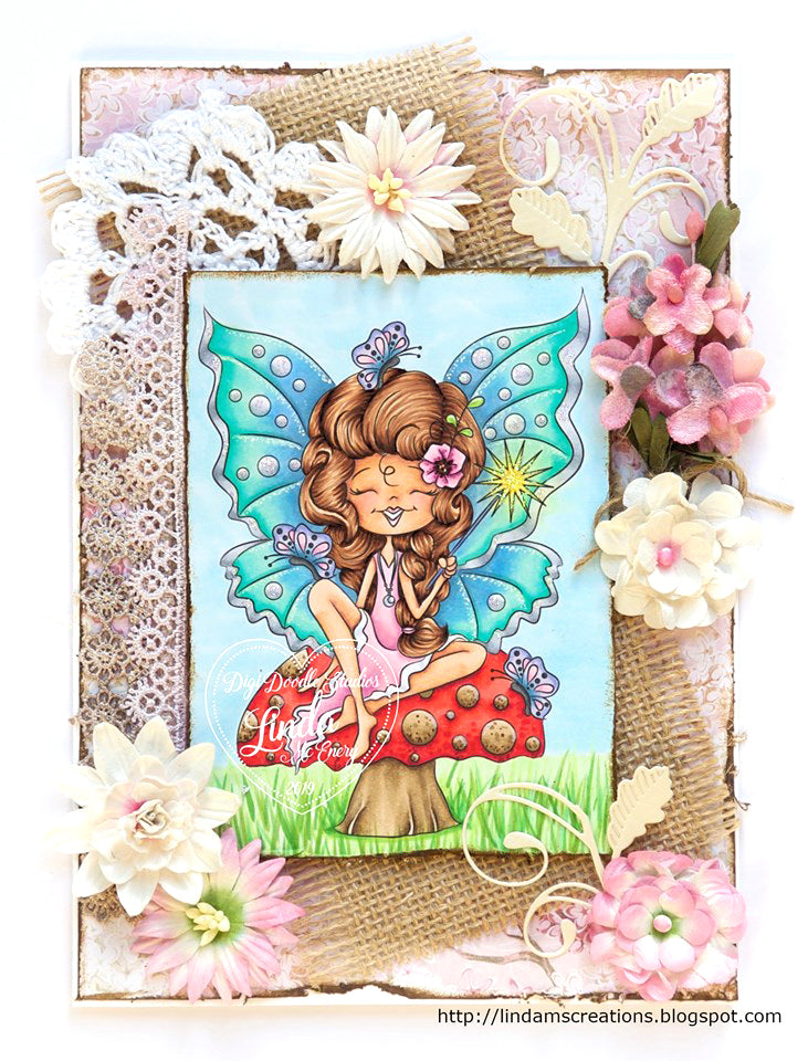 Cricket Willow Grace Fairy Digi Stamp