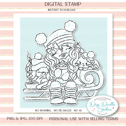 Crystal Snow Digi Stamp