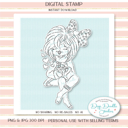 Cup of Love Digi Stamp