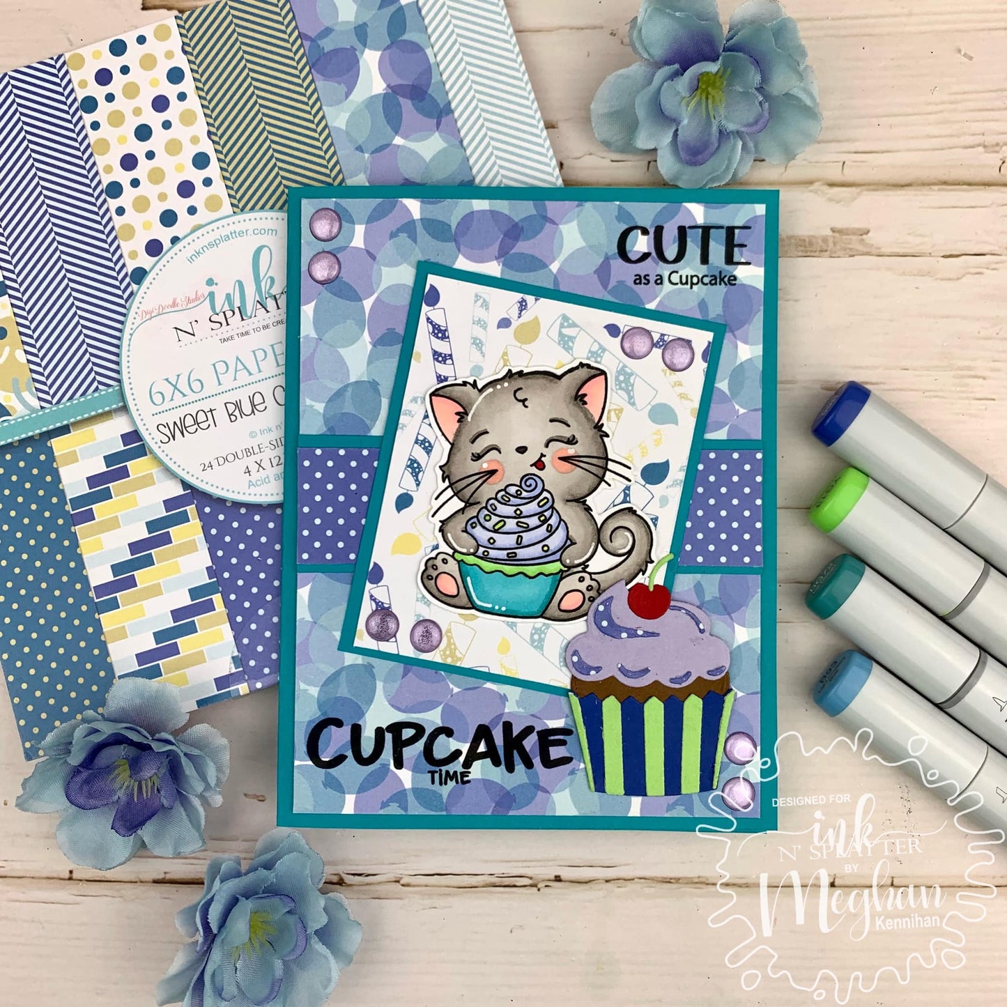 Sweet Blue Celebrations 6x6 Pattern Paper