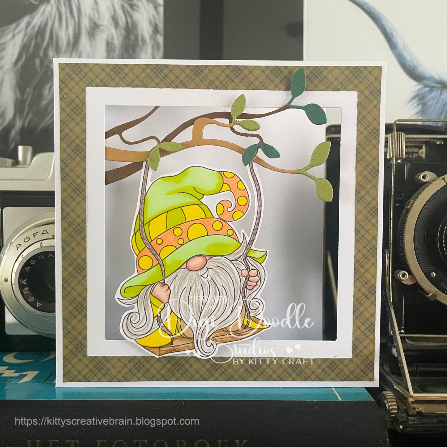 Jabbar Swinging Gnome Digi Stamp