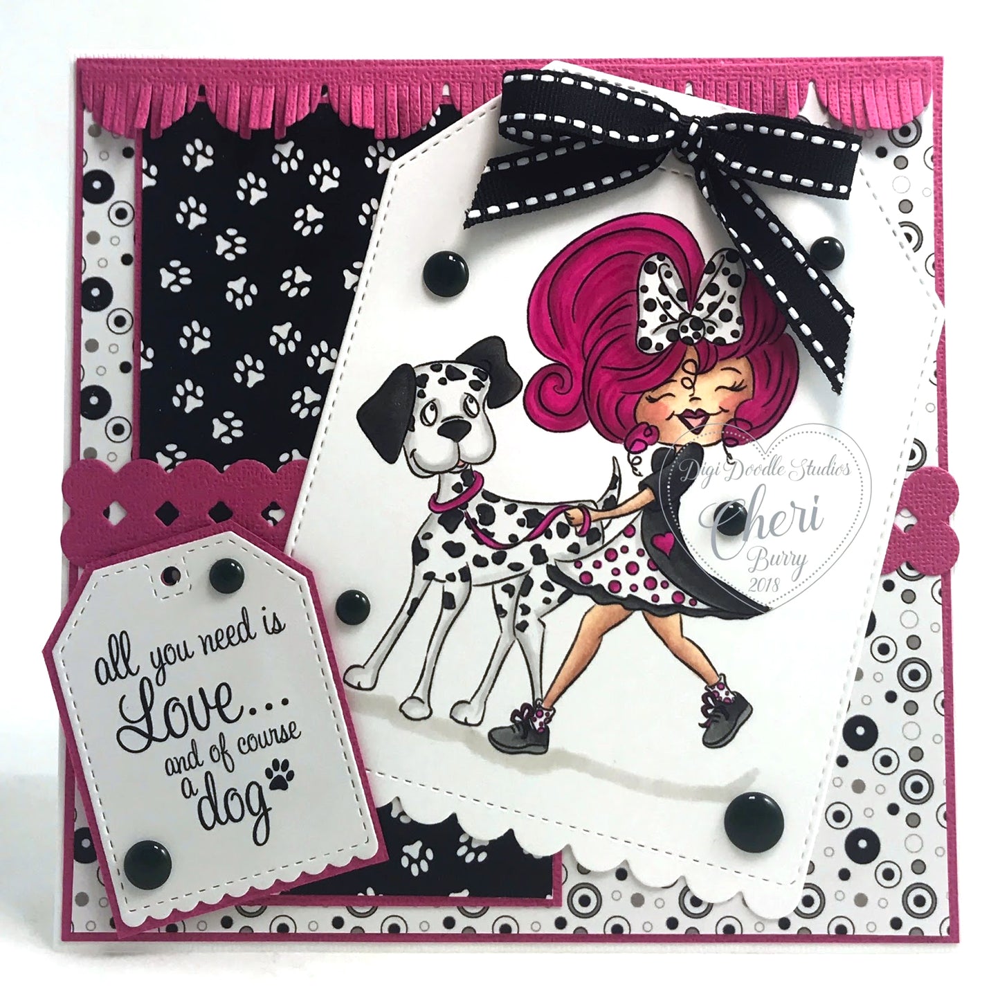 Daisy & Darby Dalmatian Digi Stamp