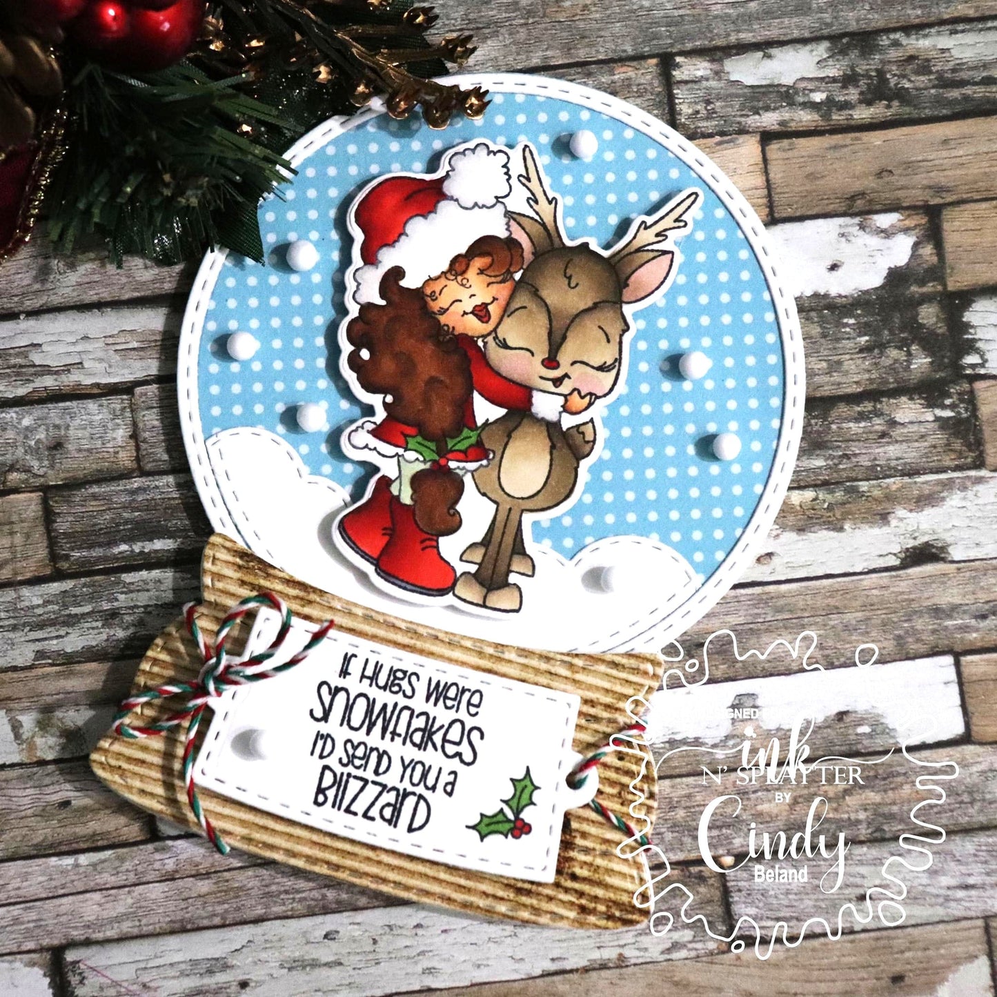 Holly Reindeer Hugs Stamp Set
