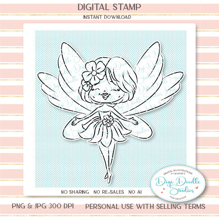Fairy Elida Digi Stamp