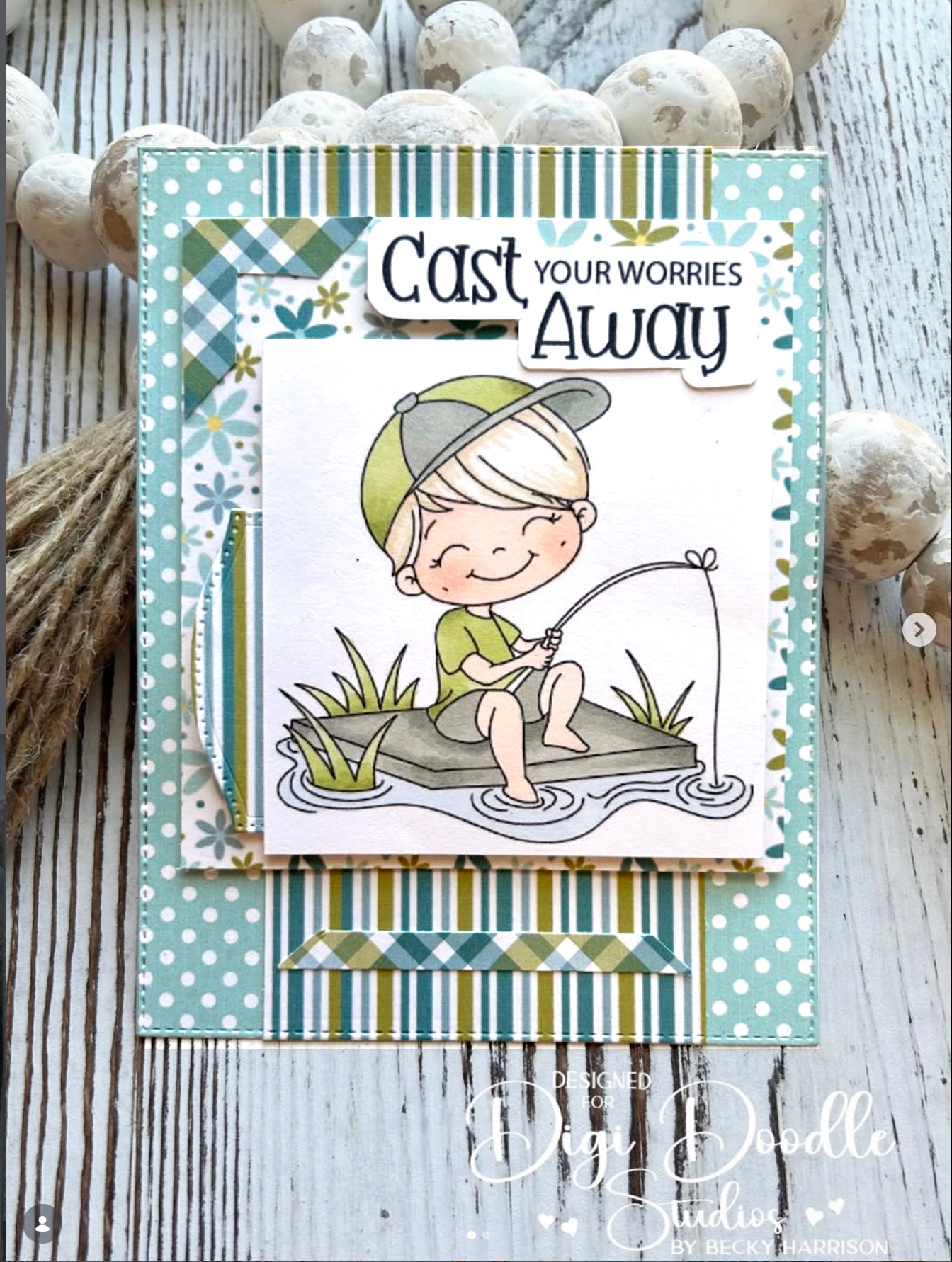 Finnley Creek Fisherboy Digi Stamp