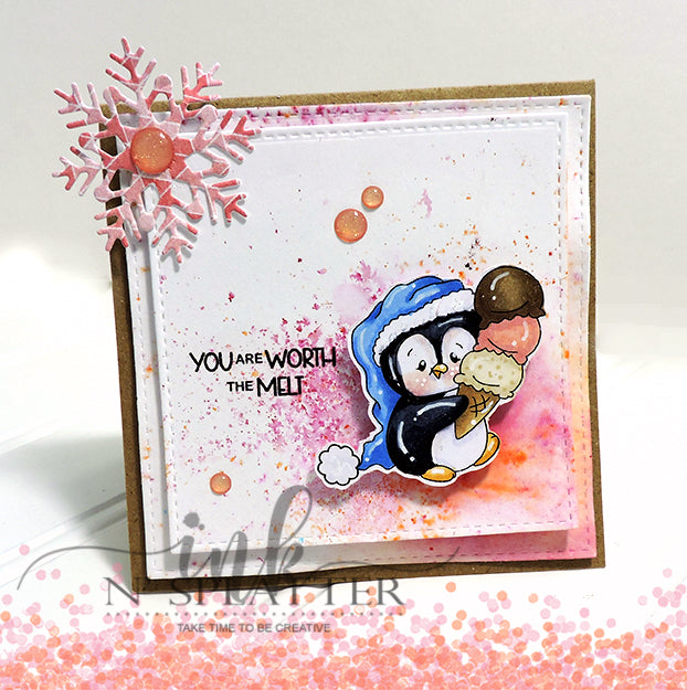 Winter Holiday Penguins Clear Stamp Set