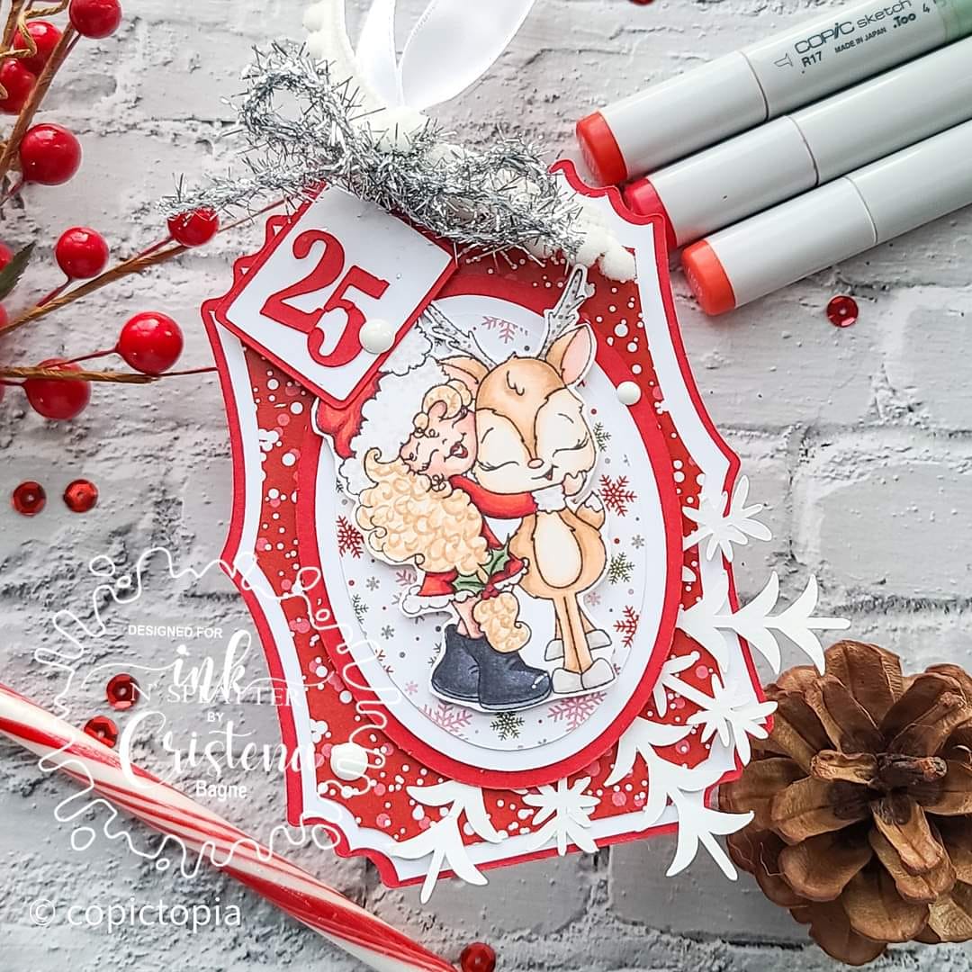 Holly Reindeer Hugs Stamp Set