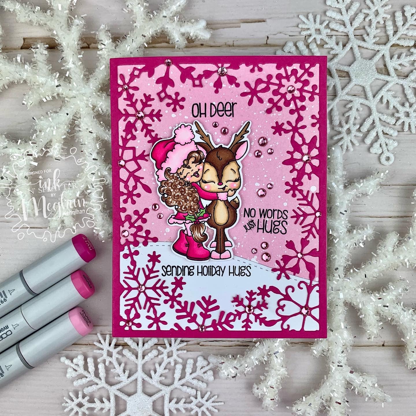 Holly Reindeer Hugs Stamp Set