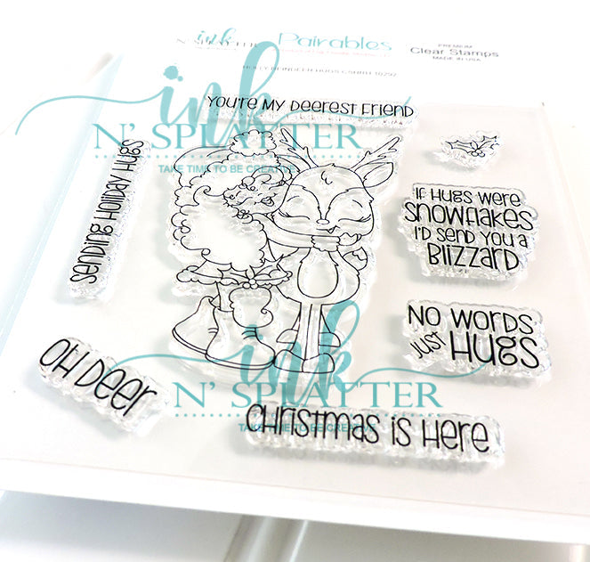 Holly Reindeer Hugs Stamp Set