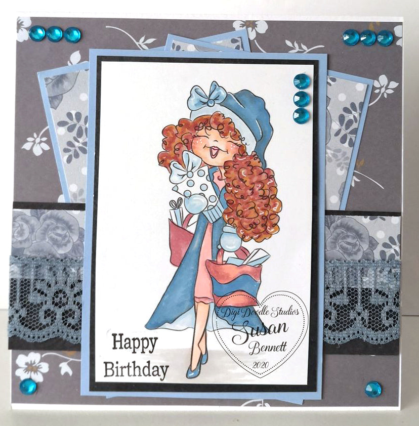 Ivy's Christmas Shopping Spree Digi Stamp