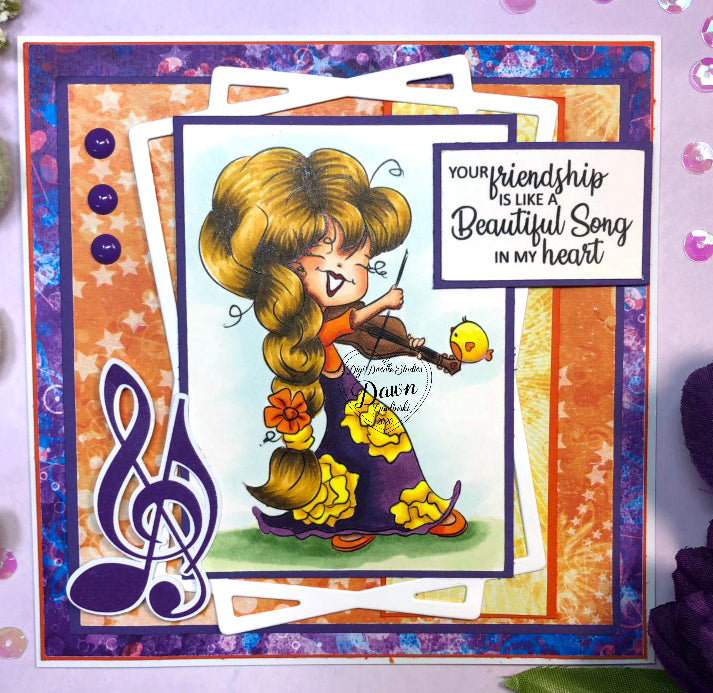 Violinist Janie Digi Stamp