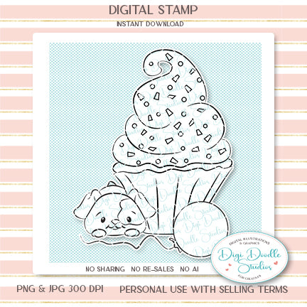Jasper's Cupcake Dig Stamps