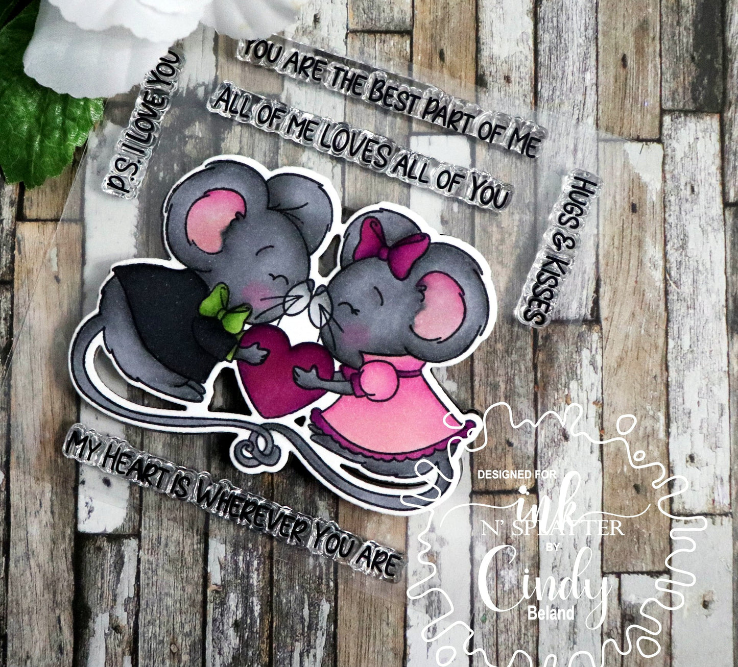 Kissing Mice Stamp Set
