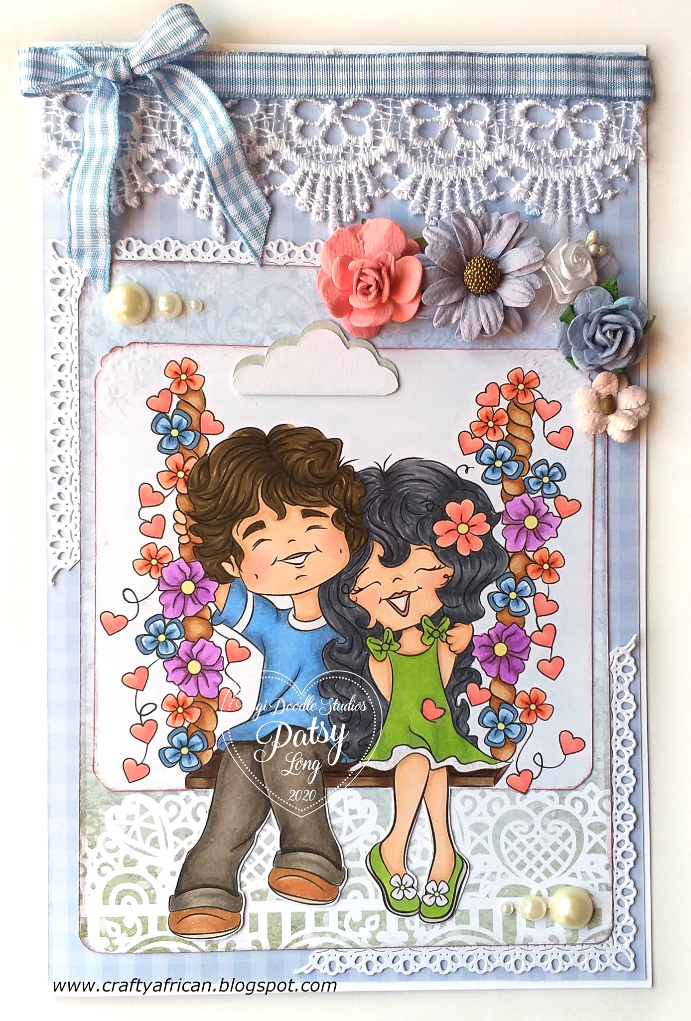 Lover's Swing Valentine Digi Stamp