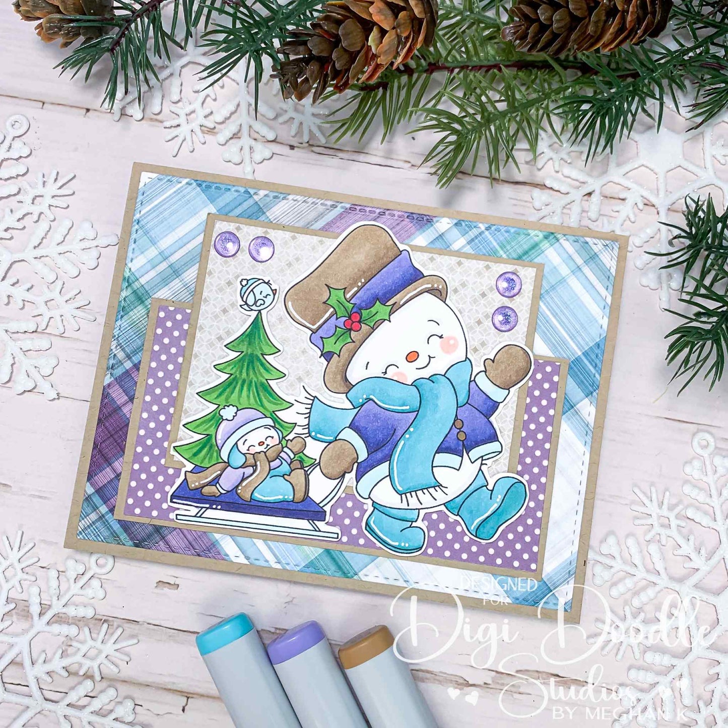 Merry Snowbies Digi Stamp