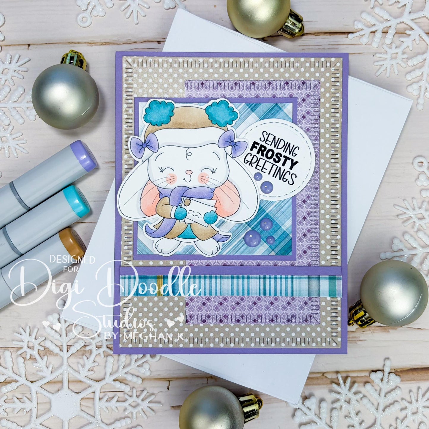 Noel Nibbles Bunny Letters Digi Stamp