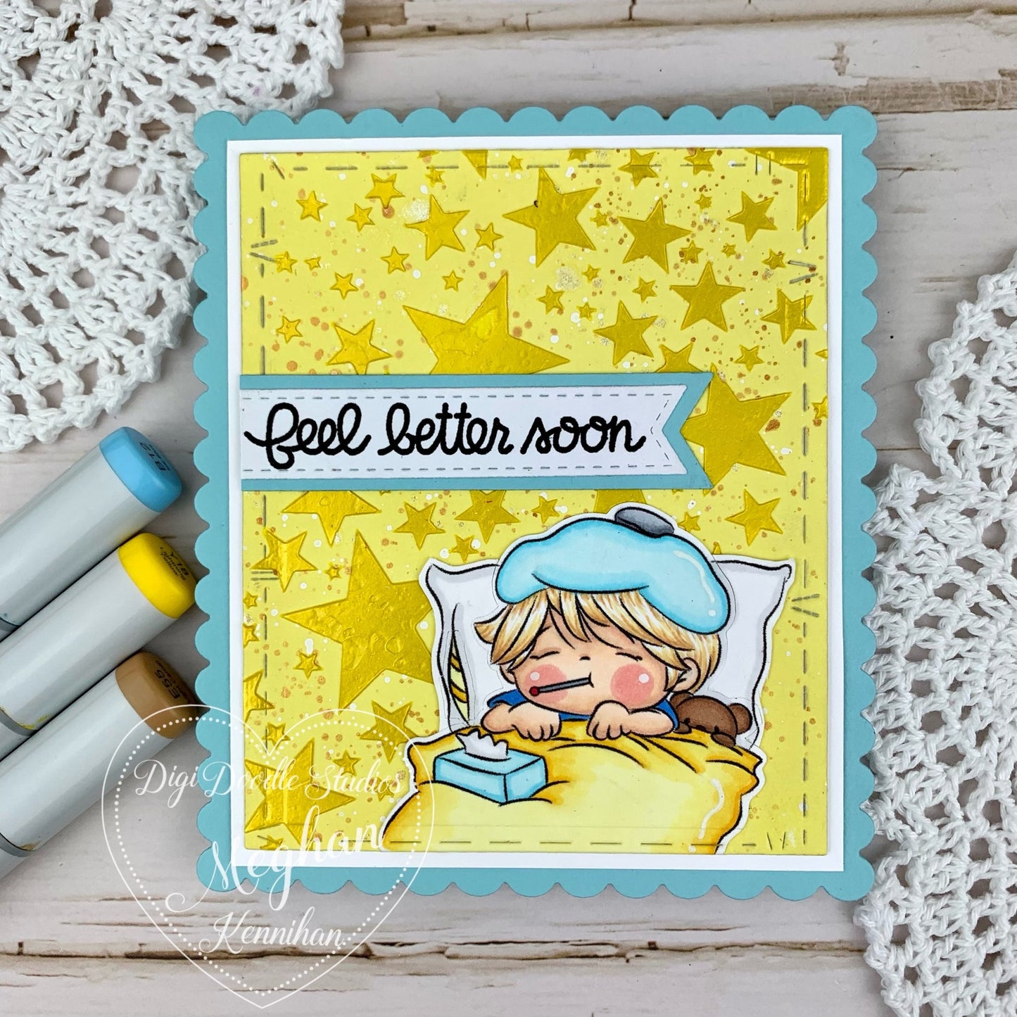 Oliver is Under the Weather Digi Stamp