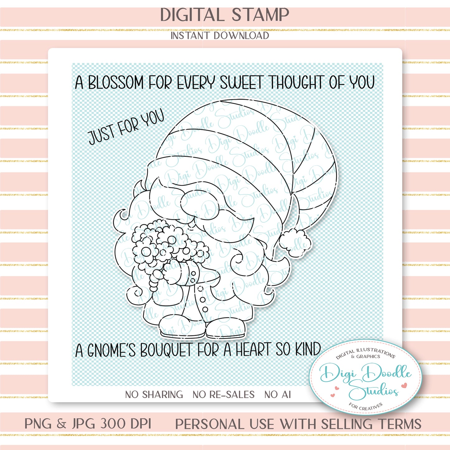 Pebblebrook Boy Gnome Digi Stamp