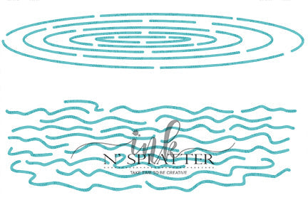 Pond Ripples 3x4 Stencil