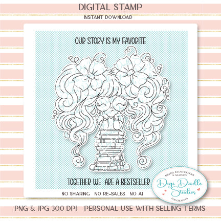 Reyna's Books Digi Stamp