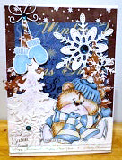 Sammi Skater Bear Digi Stamp