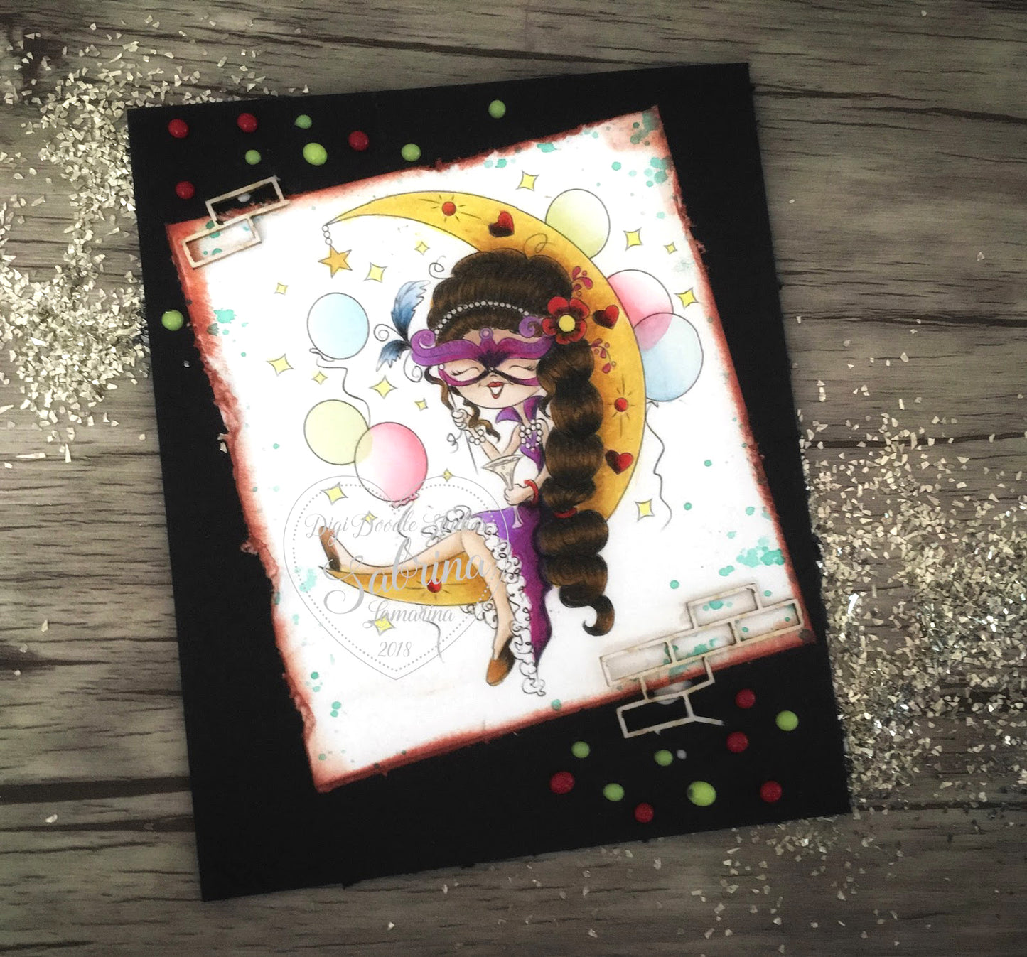 Selena Masquerade Ball Digi Stamp