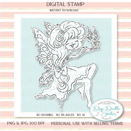 Shae Meadow Breeze Fairy Angel Digi Stamp