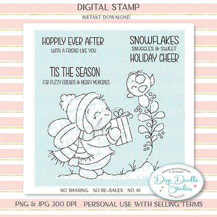 Snowdrop & Niblet Digi Stamp