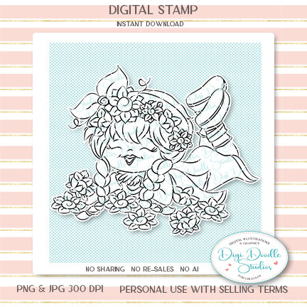 Sunflower Dreams Digi Stamp