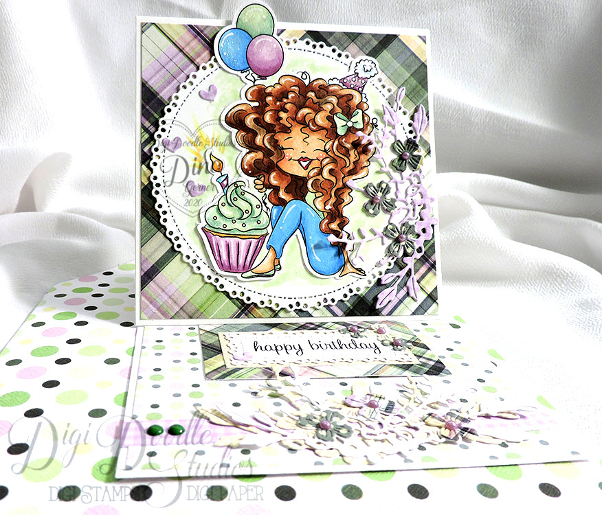 Suzette's Cupcake Party Digi Stamp