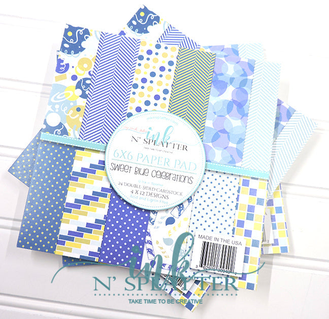 Sweet Blue Celebrations 6x6 Pattern Paper