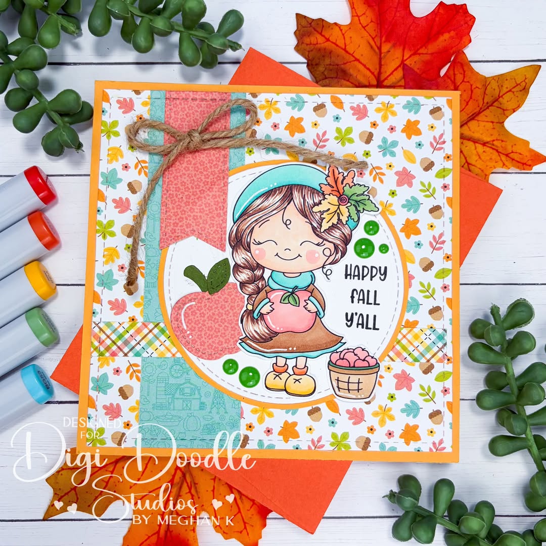 Tessie Apple Blossom Girl Digi Stamp