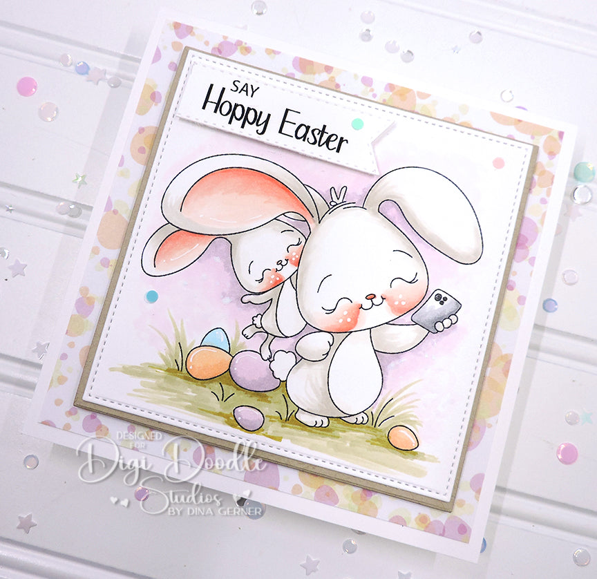 Easter Bunny Selfie Digi Stamp Set