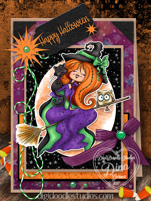 Arabella Grimm Halloween Digi Stamp