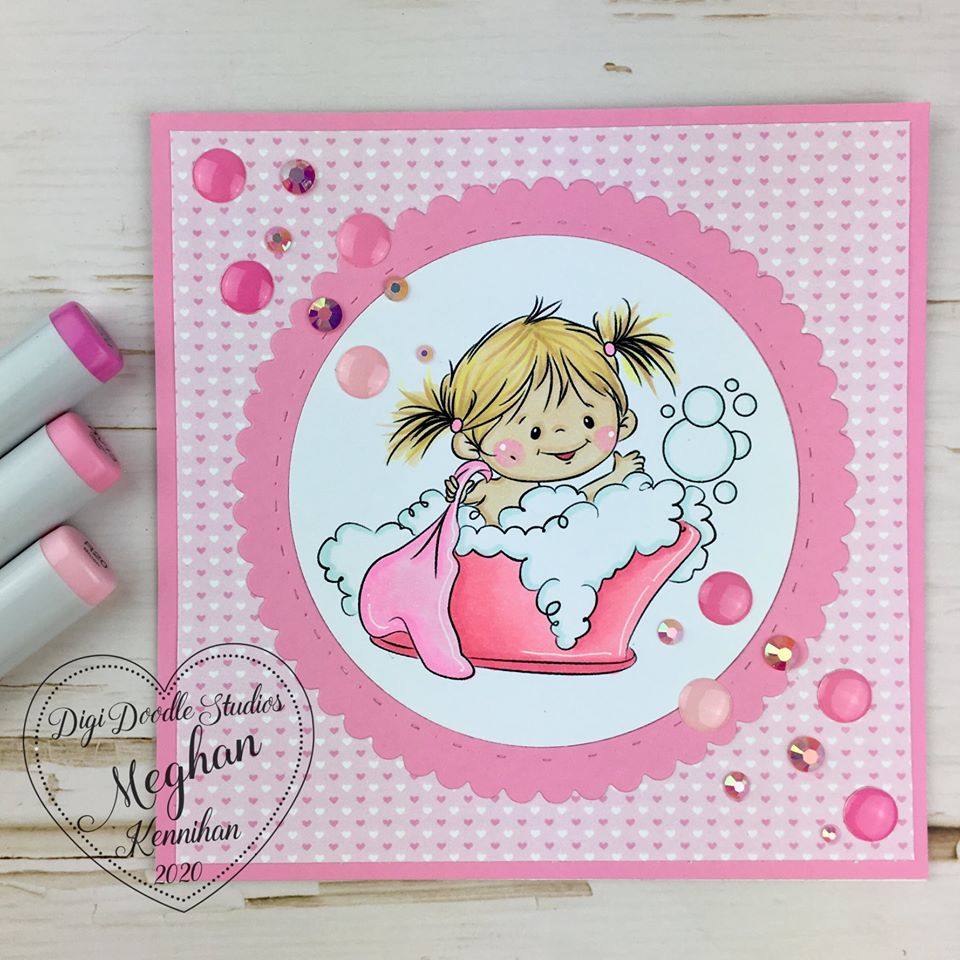 Bailey's First Bubble Bath Digi Stamp