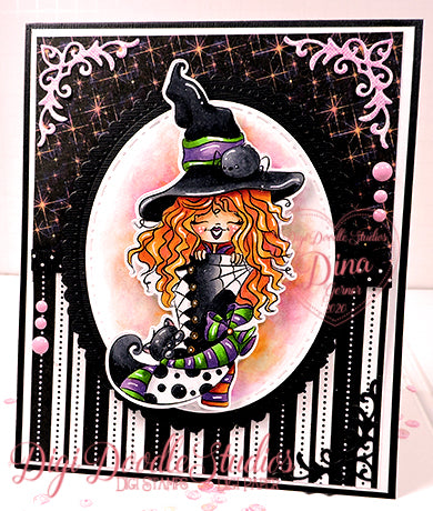 Blair Paulina & Hazel Halloween Digi Stamp
