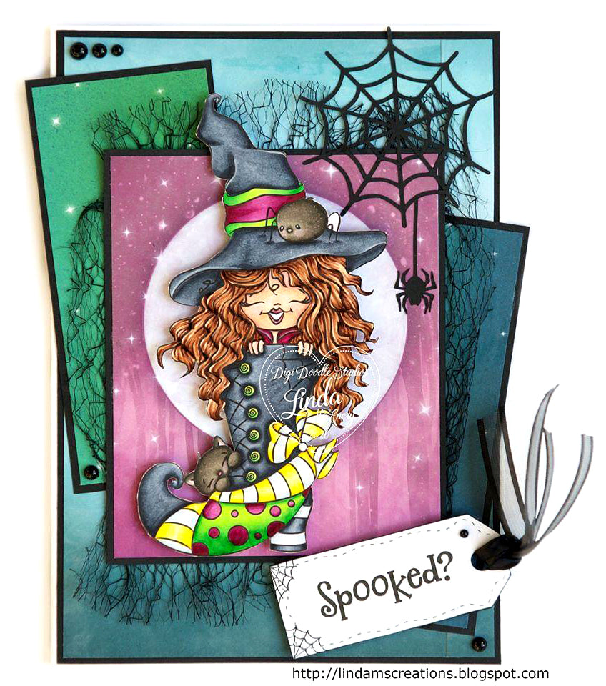 Blair Paulina & Hazel Halloween Digi Stamp