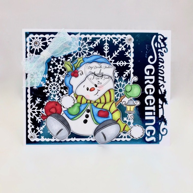 Blizzy Snowman Digi Stamp