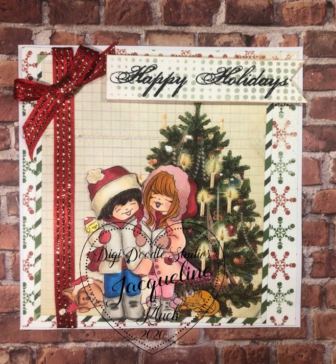 Christmas Carolers Digi Stamp