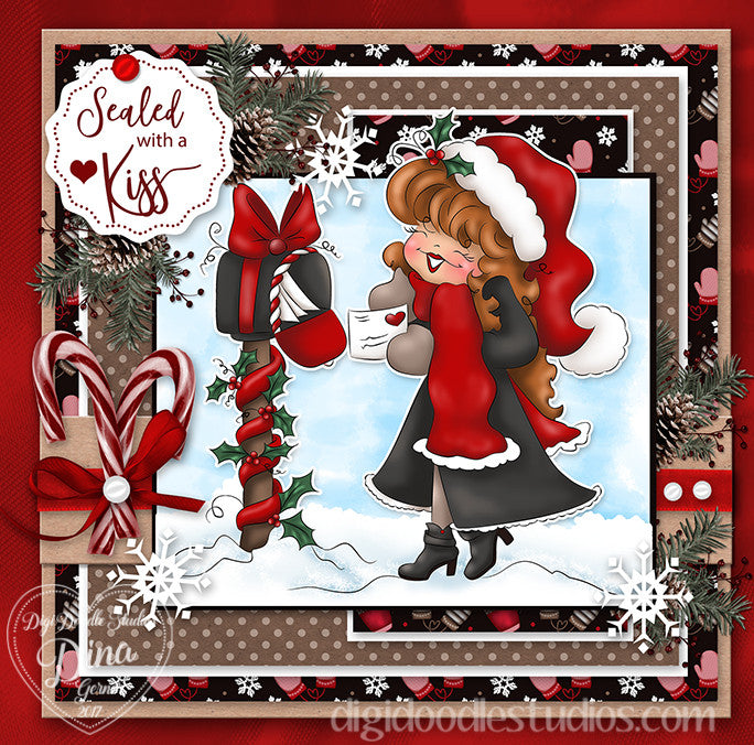 Digi Doodles Hot Cocoa & Snow Days 8x8 Digital Paper