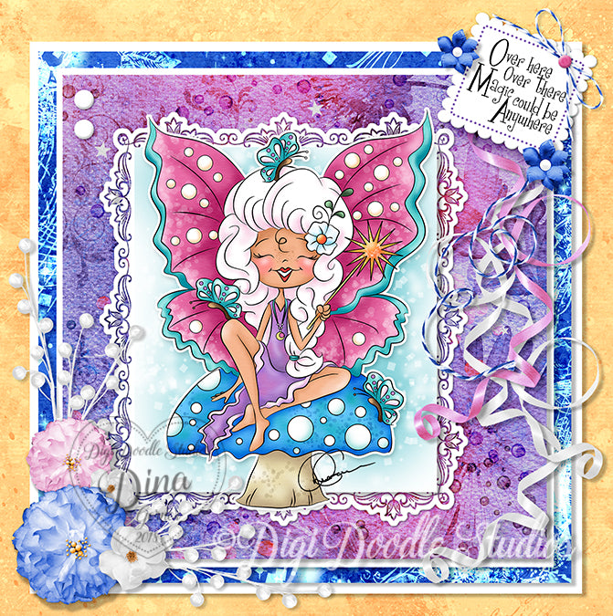 Cricket Willow Grace Fairy Digi Stamp
