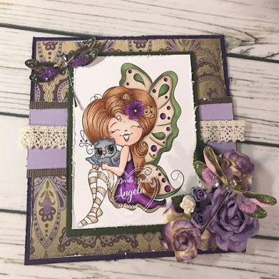 Sorrel Merry Thistle Fairy Digi Stamp